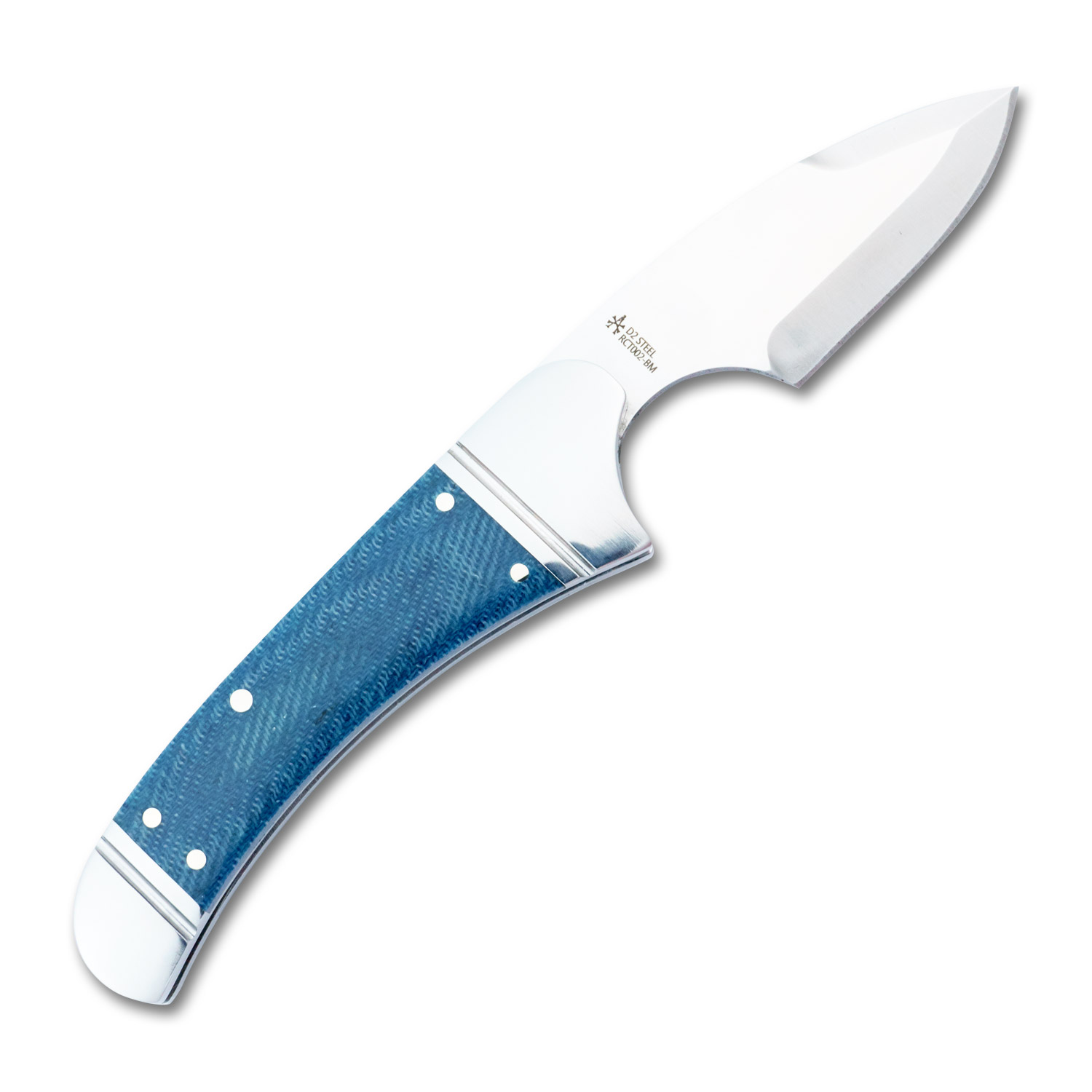 RoseCraft Zambezi Blue Micarta RCT002-BM - RoseCraft Blades