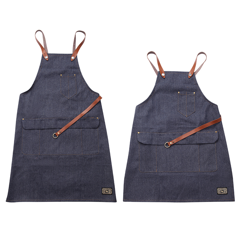 Royal Knight Tokyo オリジナル デニム & 本革ベルト エプロン Type4