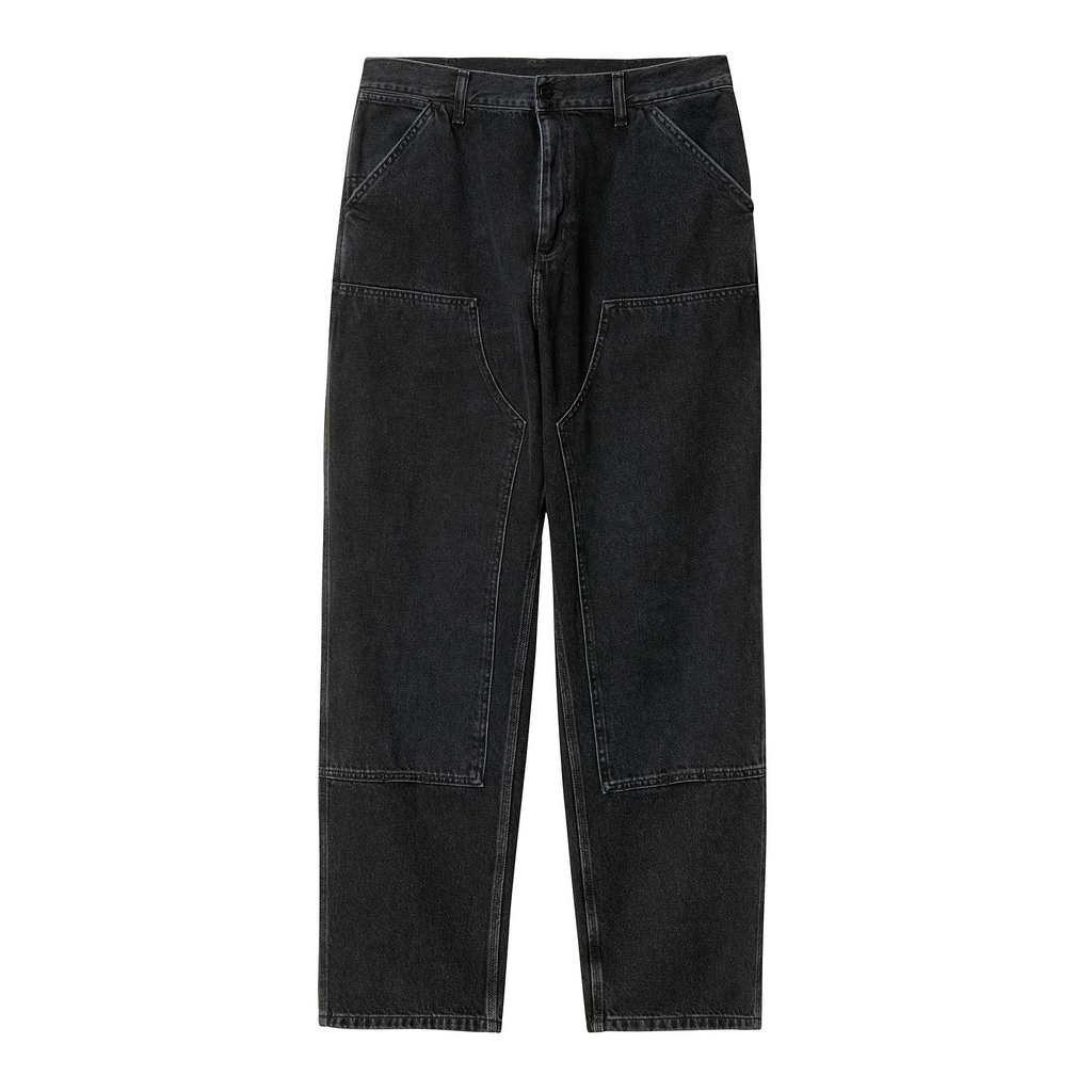 CARHARTT WIP - DOUBLE KNEE PANT BLACK STONE WASHED – Rufus Macba