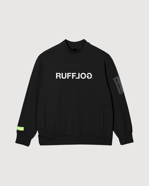 MOCK NECK SWEAT BLACK – RUFFLOG