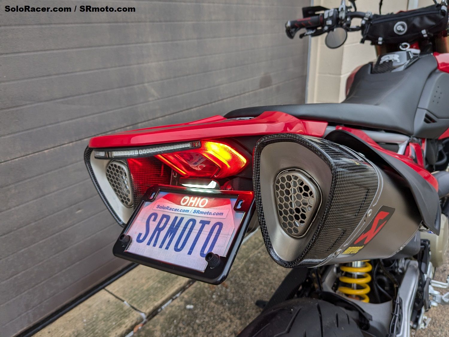 Akrapovic Titanium Slip-On Exhaust - Ducati Hypermotard 698