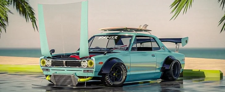 Nissan Skyline '2000' GT-R Morphs Into Perfect Surfer Hauler
