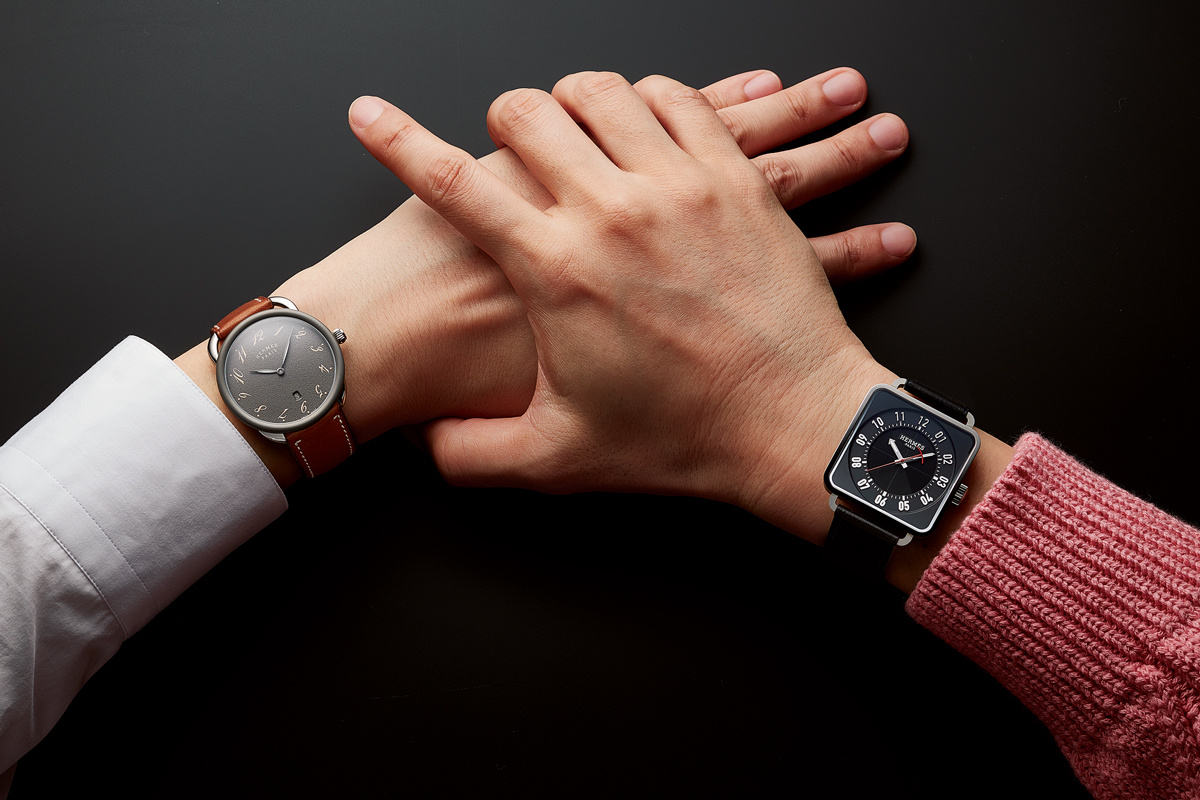 エルメス カレ90 手袋の時計 カレ 90 《手袋の時計》 - ブルー