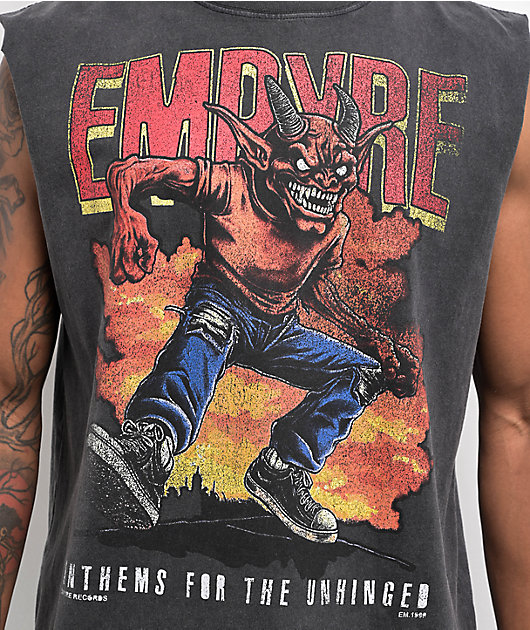 Empyre Grunge Devil Black Wash Tank Top | Zumiez