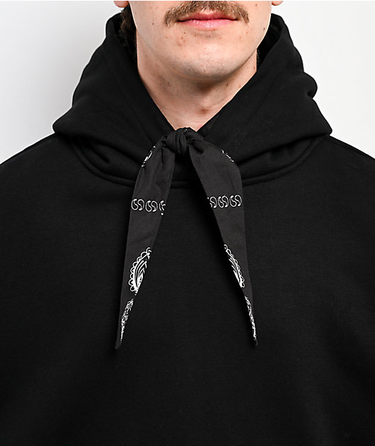 Shaka Wear Bandana Hood Black Hoodie | Zumiez