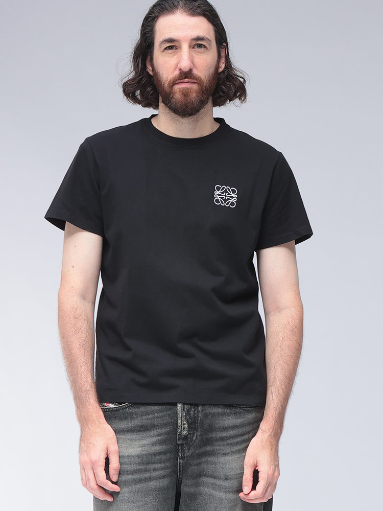 LOEWE (ロエベ) 胸ロゴ 刺繍 クルーネック 半袖 Tシャツ LEH526Y22X75