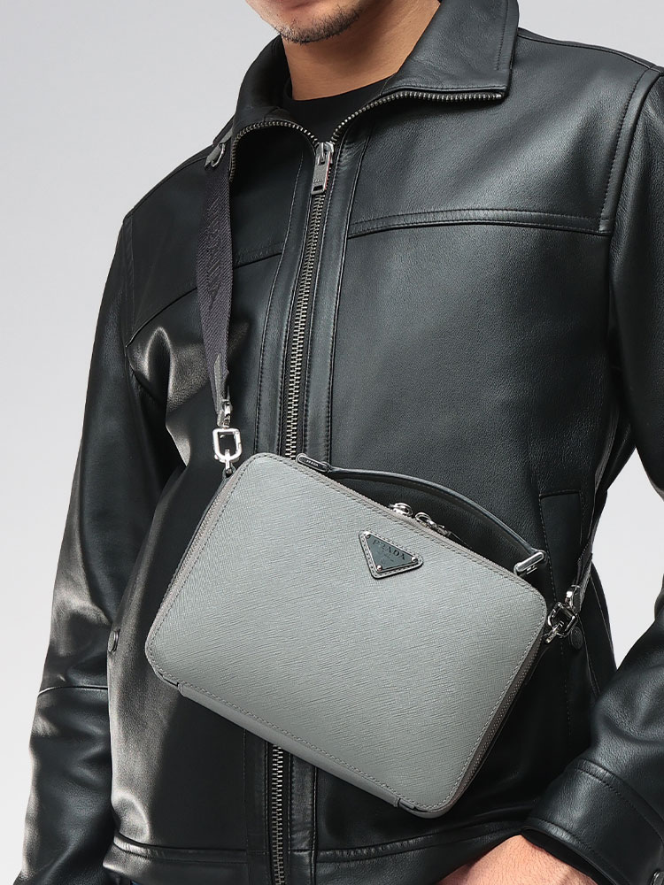 PRADA (プラダ) 2WAY ブリック サフィアーノレザー ショルダーバッグ