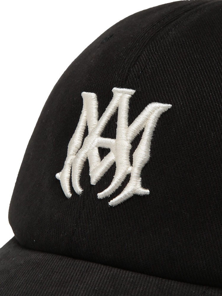 AMIRI (アミリ) ロゴ 刺繍 レザーバックル ベースボール キャップ MA