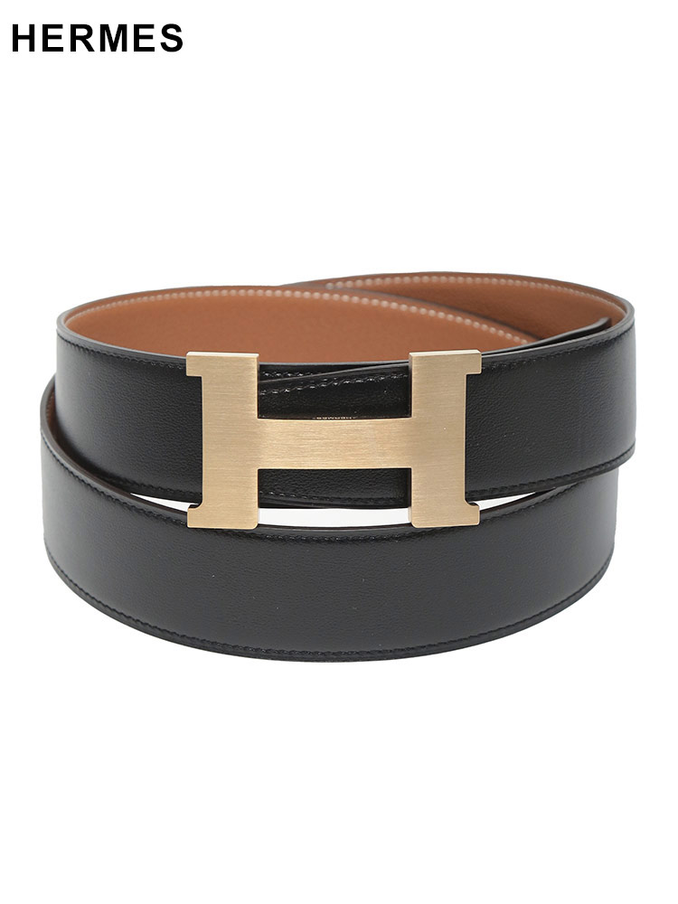 HERMES (エルメス) リバーシブル レザー ピンバックルベルト