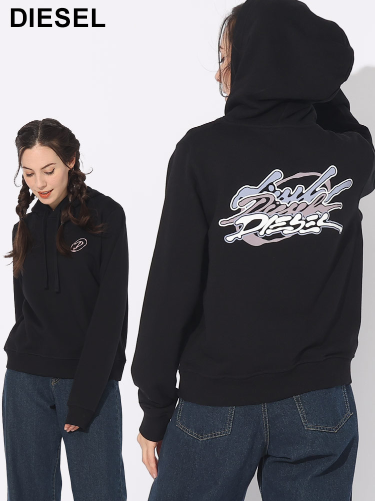 DIESEL (ディーゼル) バックプリント プルオーバー パーカー