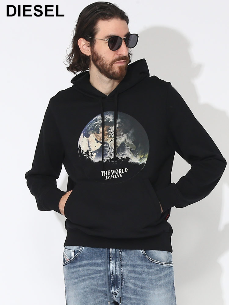 DIESEL (ディーゼル) グローバルグラフィック プルオーバー パーカー