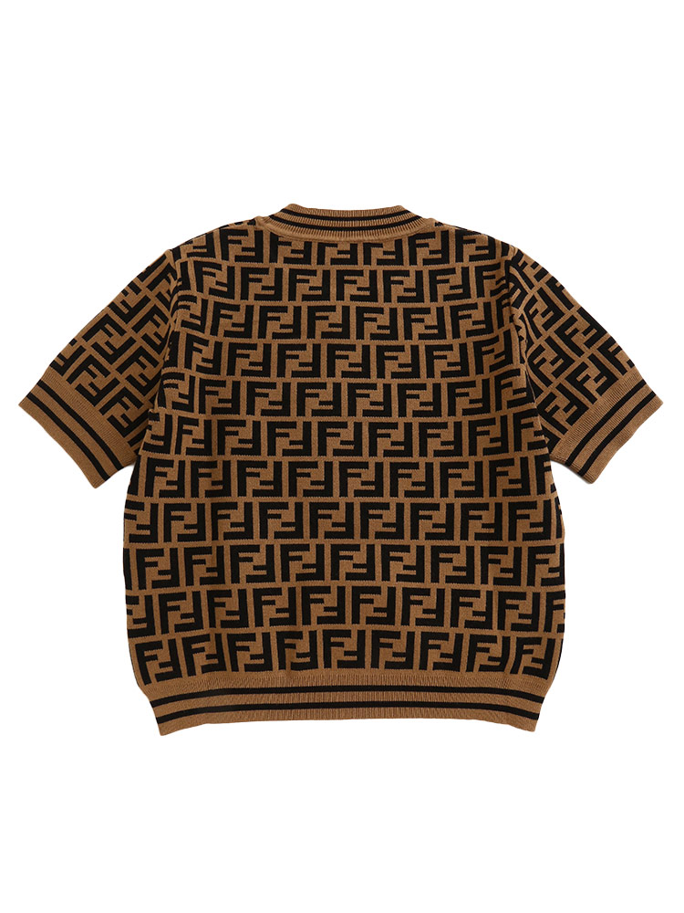 フェンディ キッズ ニット FENDI ブランド 子供服 トップス 半袖 ロゴ