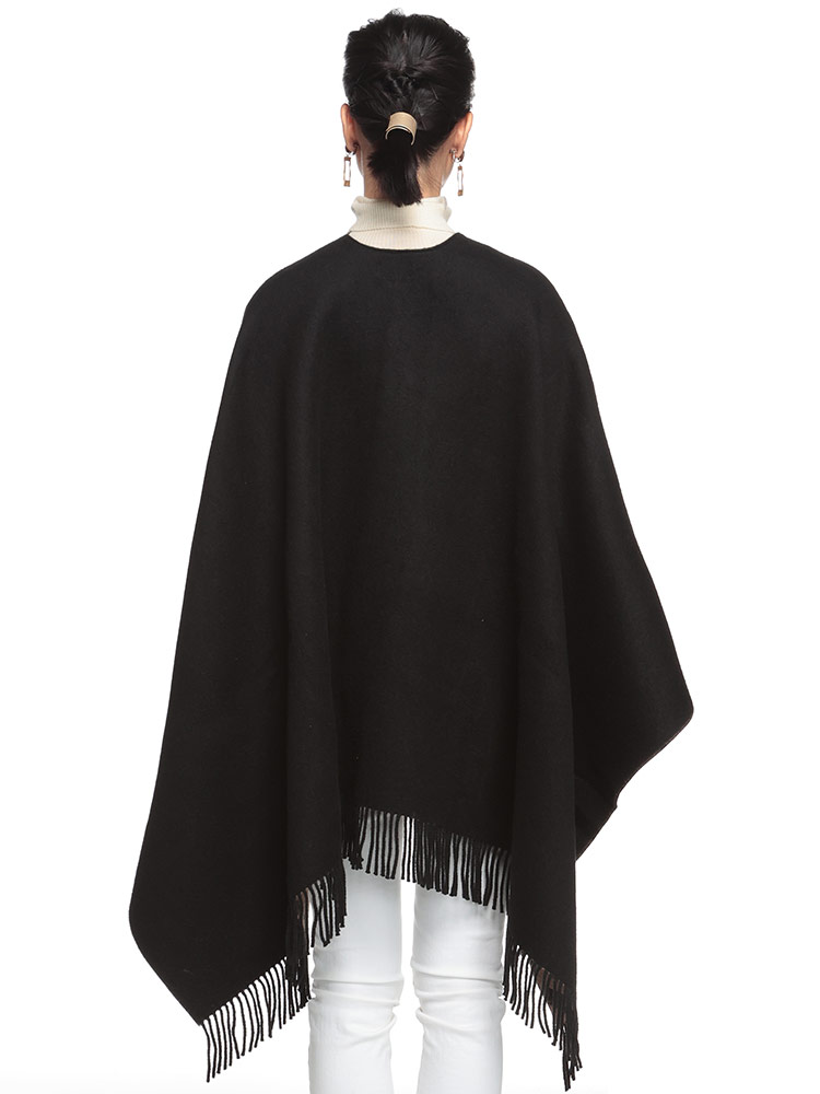 FENDI (フェンディ) リバーシブル カシミヤ＆ウール 無地 総柄