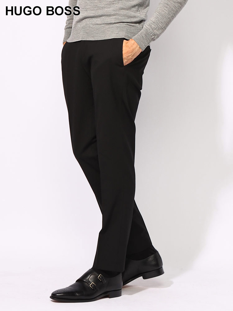 HUGO BOSS (ヒューゴボス) ウール混 スリムフィット ノータック