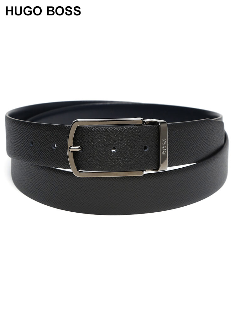 HUGO BOSS (ヒューゴボス) パルメラートレザー リバーシブル ピン