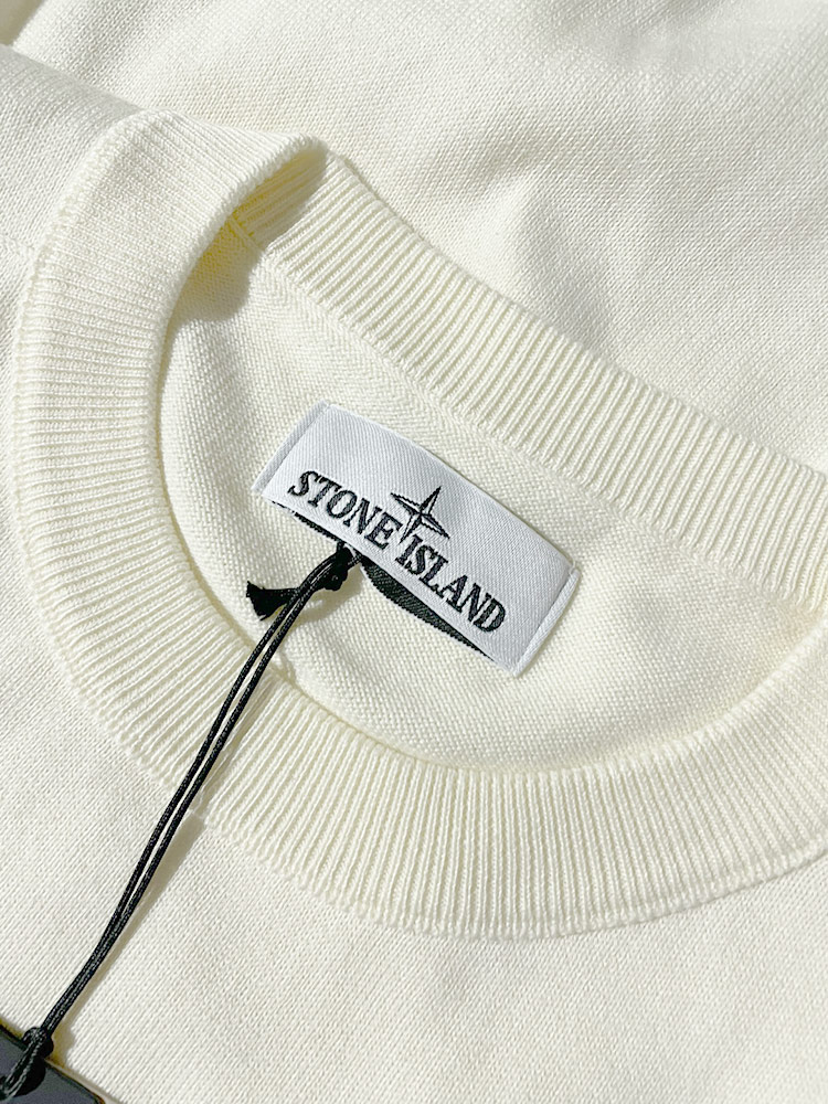 STONE ISLAND (ストーンアイランド) 袖ロゴ クルーネック ニット SOFT