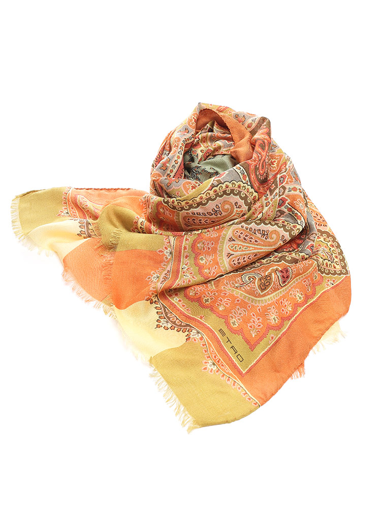 ETRO (エトロ) ペイズリー柄 カシミヤ混ストール ETMATA0007AK812