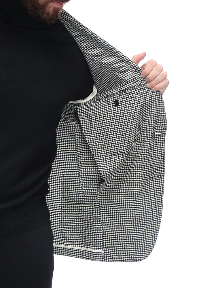 LARDINI (ラルディーニ) 千鳥格子 ハウンドトゥース シングル 2ツ釦