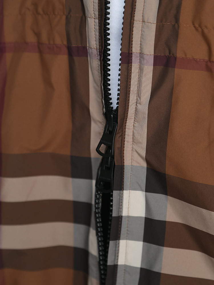 BURBERRY (バーバリー) チェック フルジップ フーディッドジャケット
