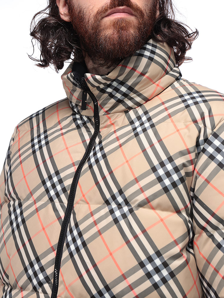 BURBERRY (バーバリー) リバーシブル チェック フルジップ ダウン