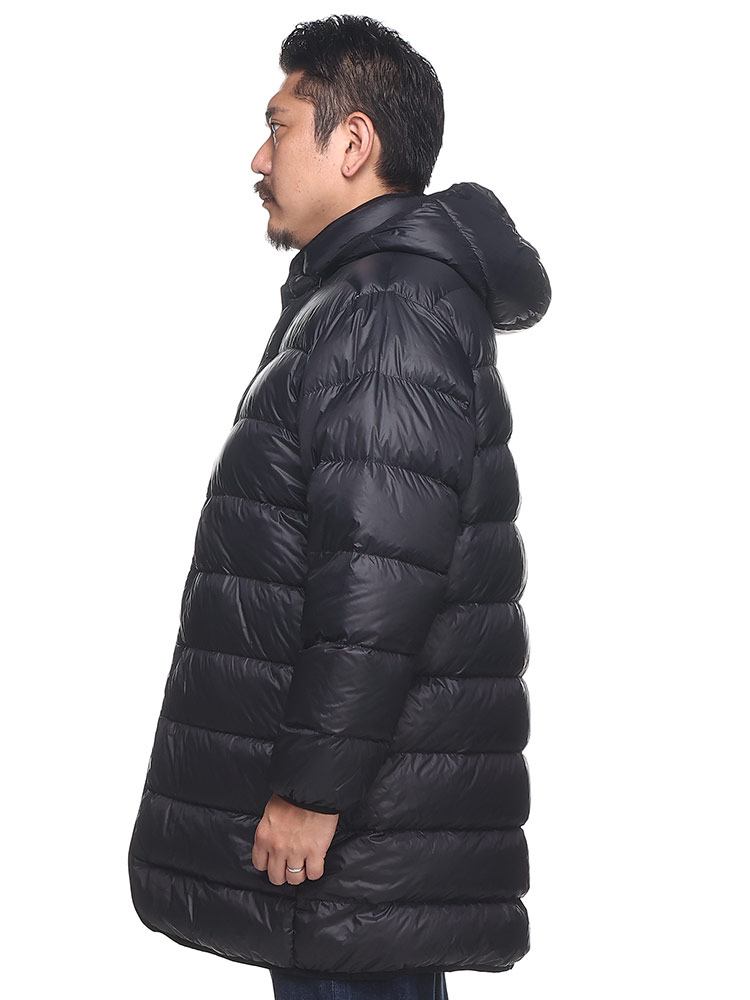 エアリアルライトダウン 撥水 軽量 フード着脱 ロングダウンジャケット