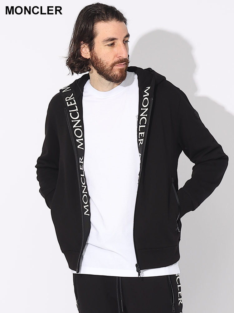 MONCLER (モンクレール) ロゴライン フルジップ パーカー