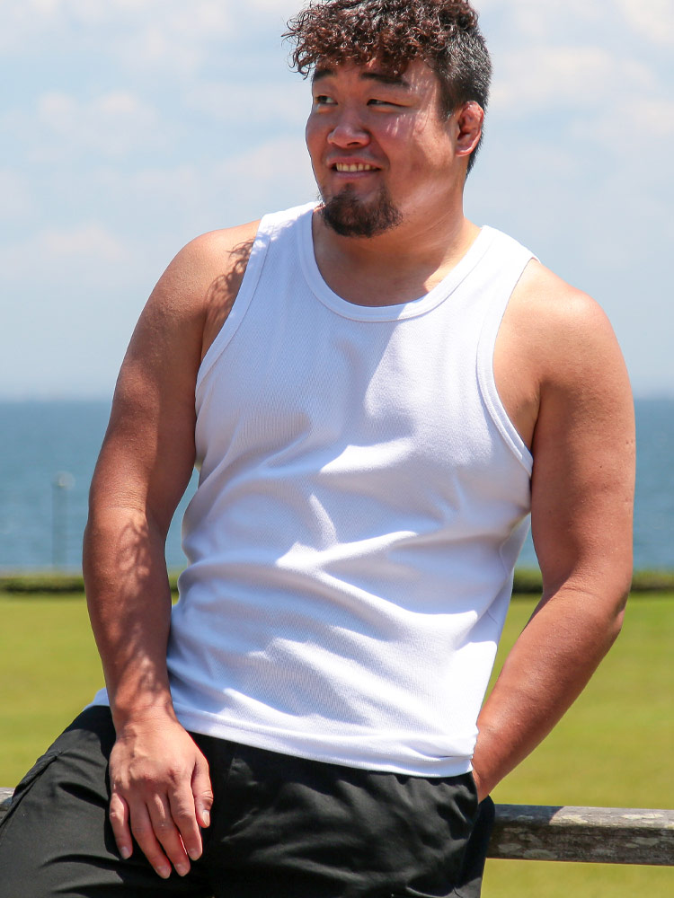 タンクトップ リブ 無地 Uネック トップス インナー 肌着 ノースリーブ