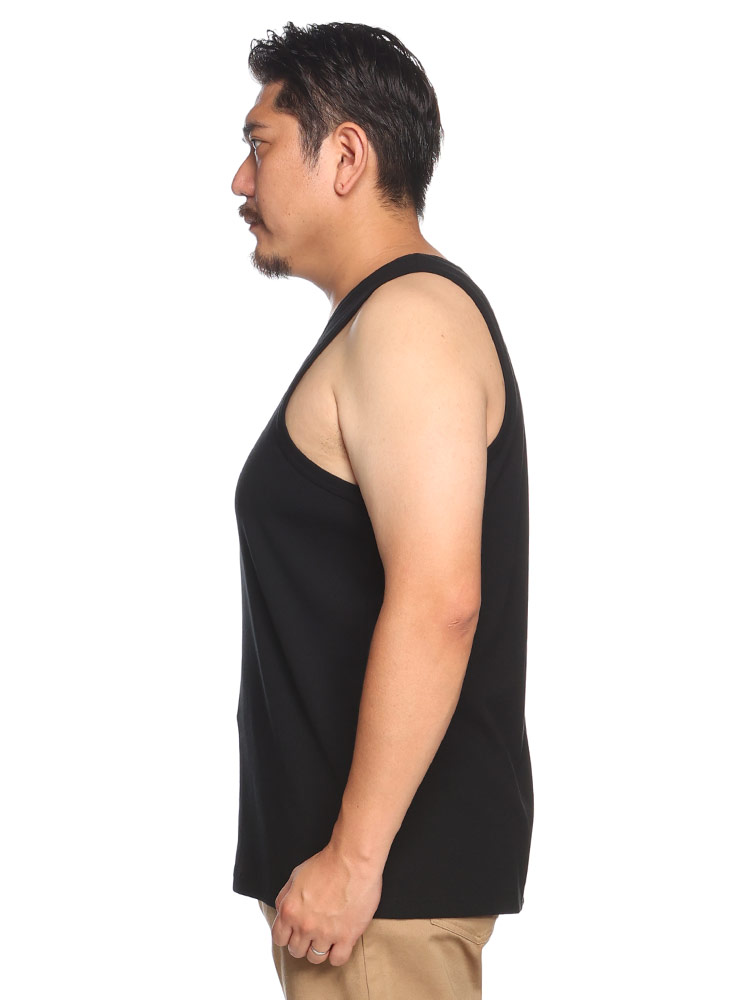 タンクトップ リブ 無地 Uネック トップス インナー 肌着 ノースリーブ