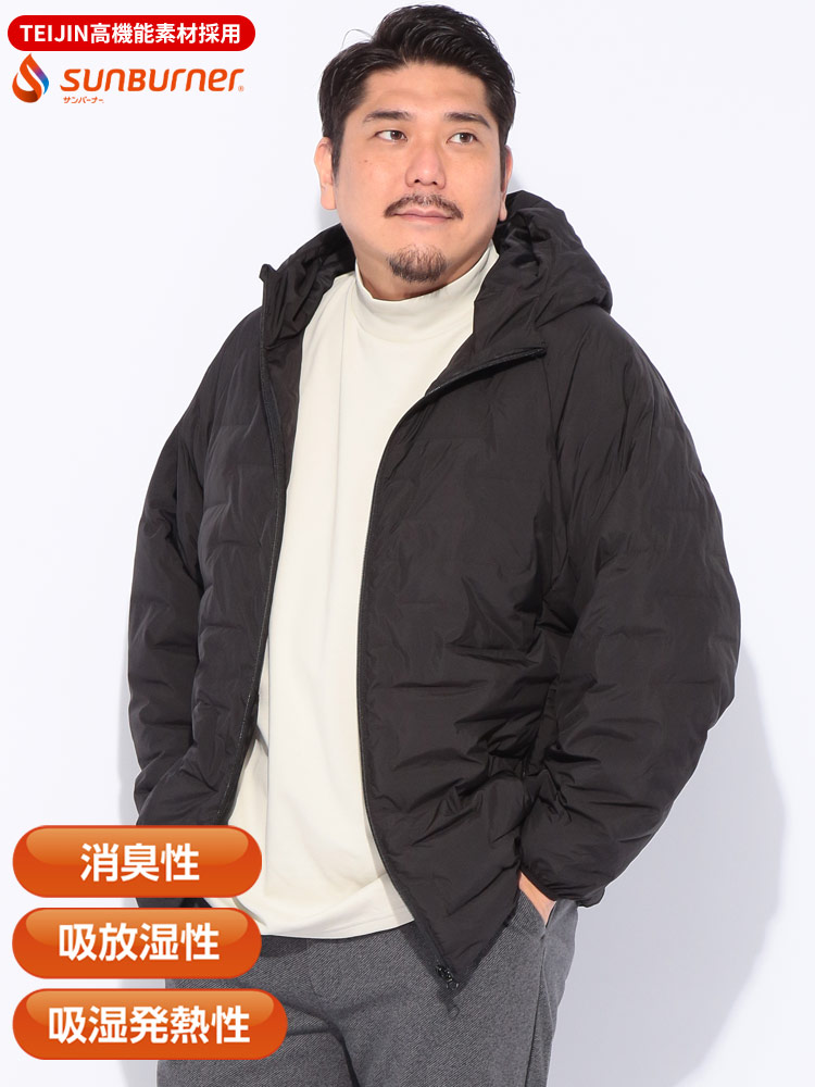中綿 ブルゾン SUNBURNER フルジップ アウター ジャケット フード 秋