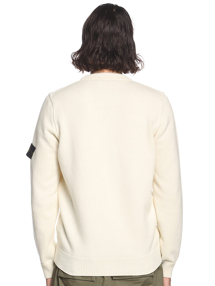 STONE ISLAND (ストーンアイランド) ウール ロゴパッチ クルーネック