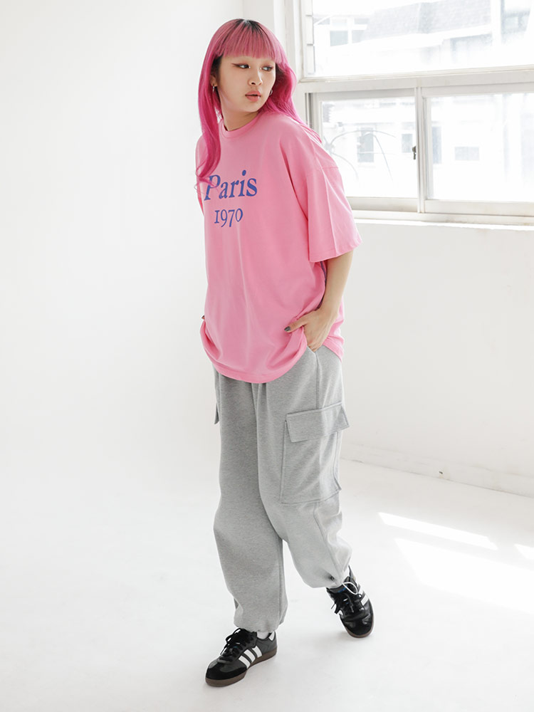 WOODEN DOLL (ウッディンドール) Paris 1970 ロゴプリント クルー