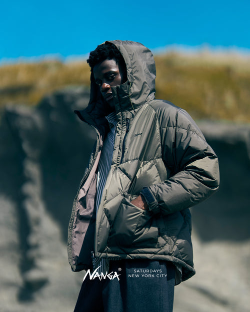 Dot Mesh Half SS Mock Neck | Saturdays NYC Japan