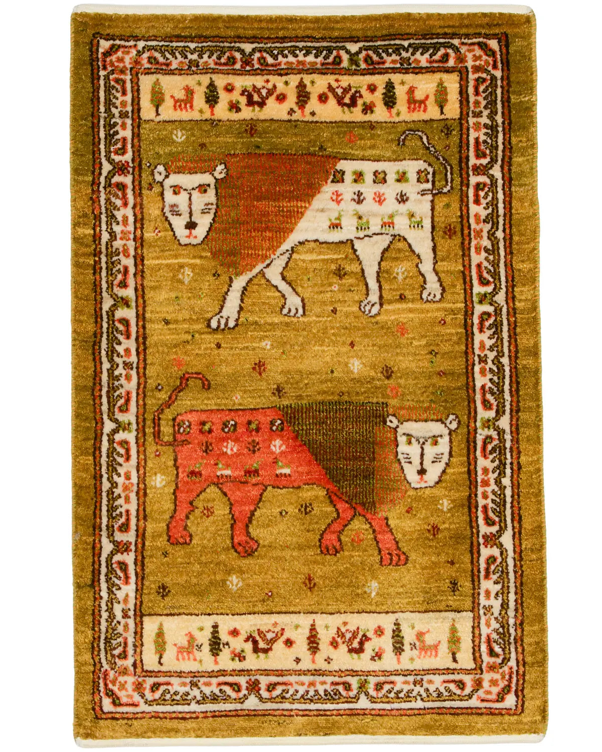 ライオンギャッベ【サティラグス | 手織り絨毯専門店】