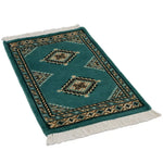 パキスタン絨毯 シルクタッチ 約47cm x 74cm｜SATHI RUGS