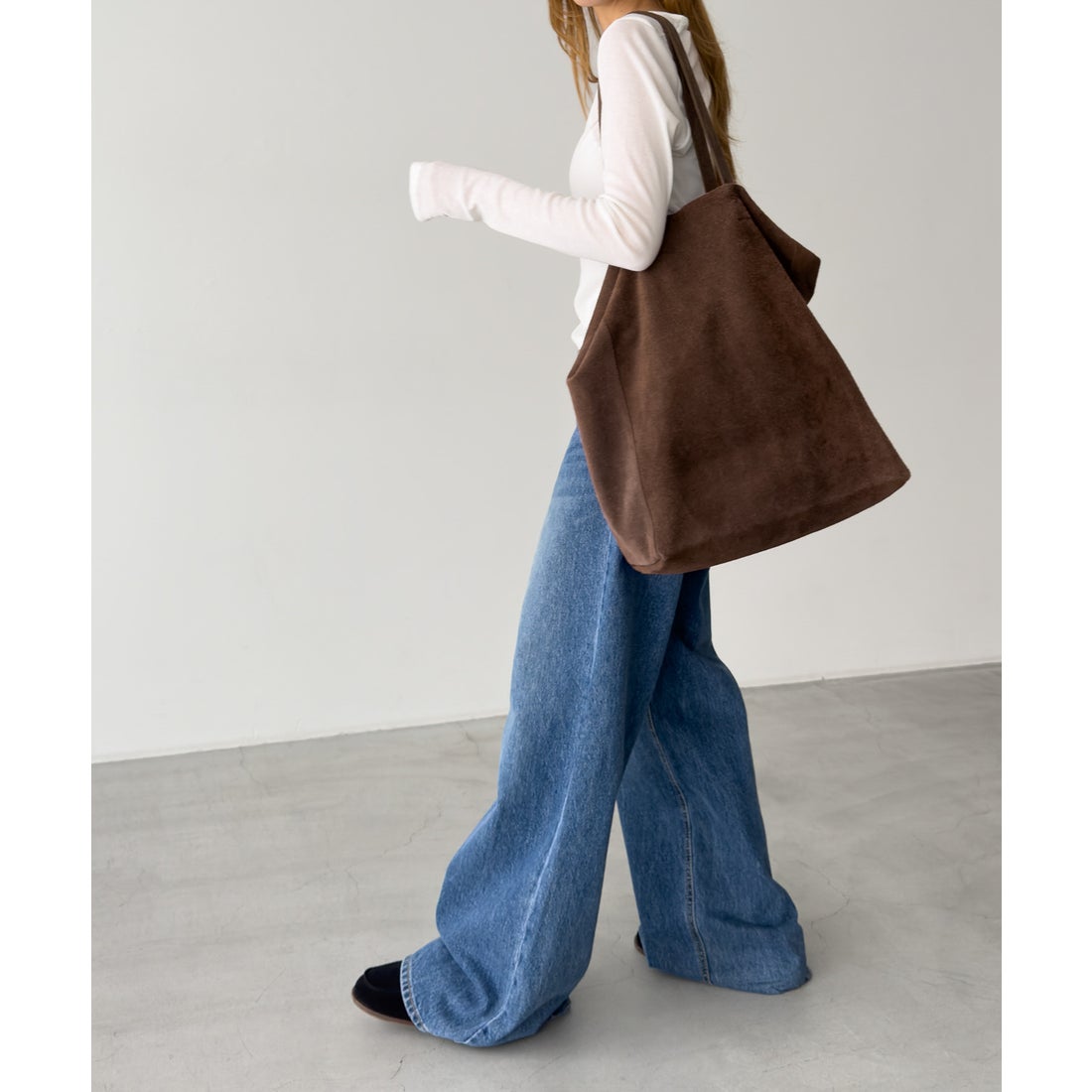 キャナルジーン CANAL JEAN diggity スエード2wayバッグ （ブラウン