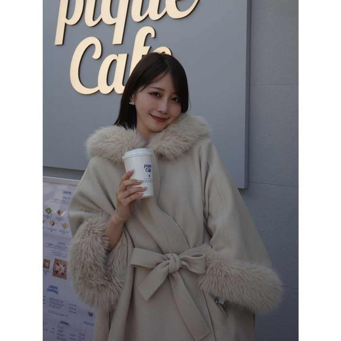 セルフォード CELFORD ファーポンチョコート （MOC） - ファッション