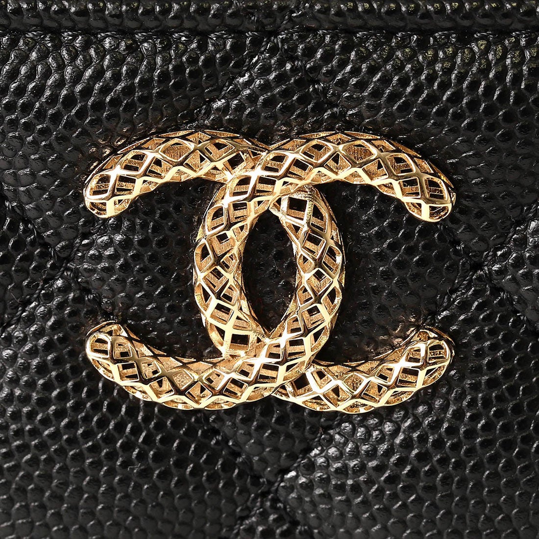 シャネル CHANEL パスケース(定期入れ) キャビアスキン CARD CASE CARD