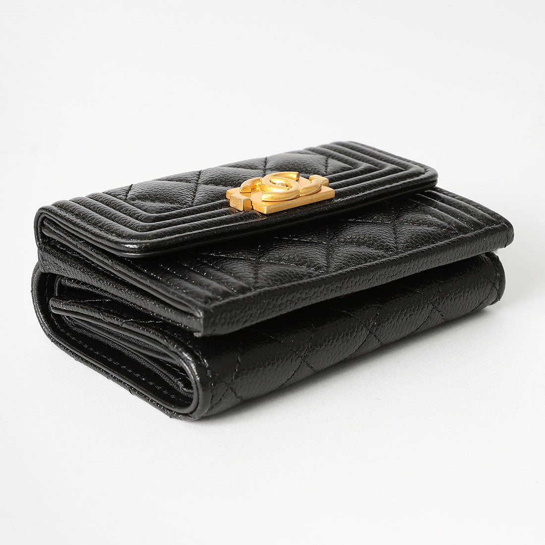 シャネル CHANEL 3つ折り財布 ボーイ シャネル スモールウォレット