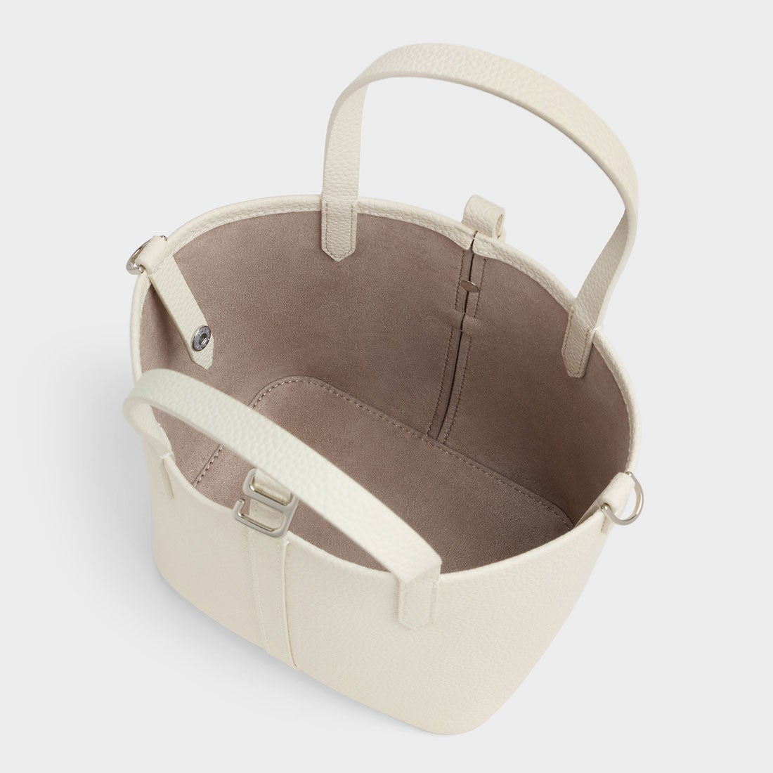 CHARLES & KEITH Beryl ベリル リサイクルレザーバケツバッグ （Cream