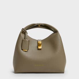 CHARLES & KEITH Chance チャンス メタリックアクセントバケットバッグ