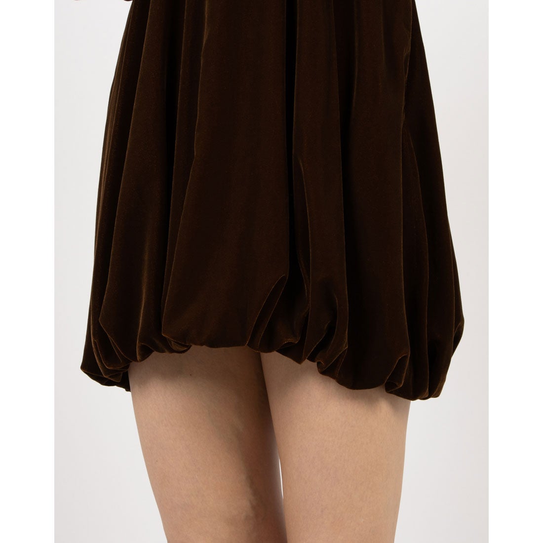 クラネ CLANE VELOR BALLOON MINI ONEPIECE （BROWN） -靴