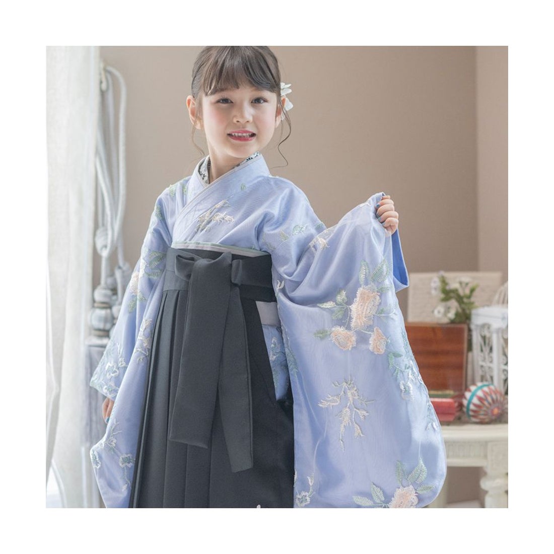 キャサリンコテージ Catherine Cottage 刺繍チュール袴セット （ブルー