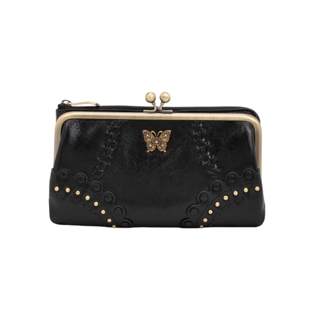 アナスイ ANNA SUI マチルダ 二つ折り口金長財布 （クロ） -人気