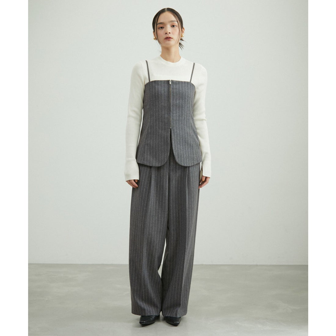 アダム エ ロペ ADAM ET ROPE' 【サステナブル】ウールmixワイド