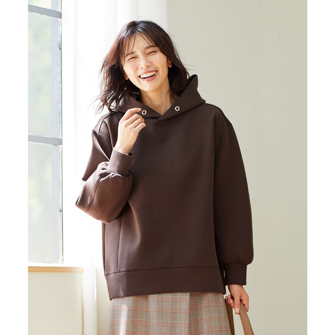 ANY 【6色展開・洗濯機可】ダンボールパーカー （ブラウン） -靴