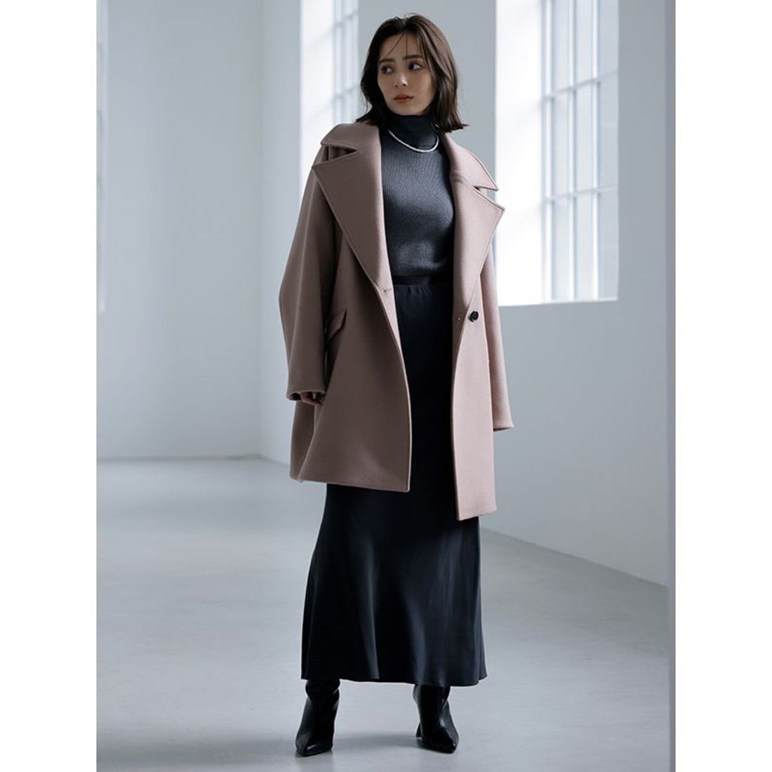 アニュアンス anuans ミドルスケールコート （BEIGE） - ファッション