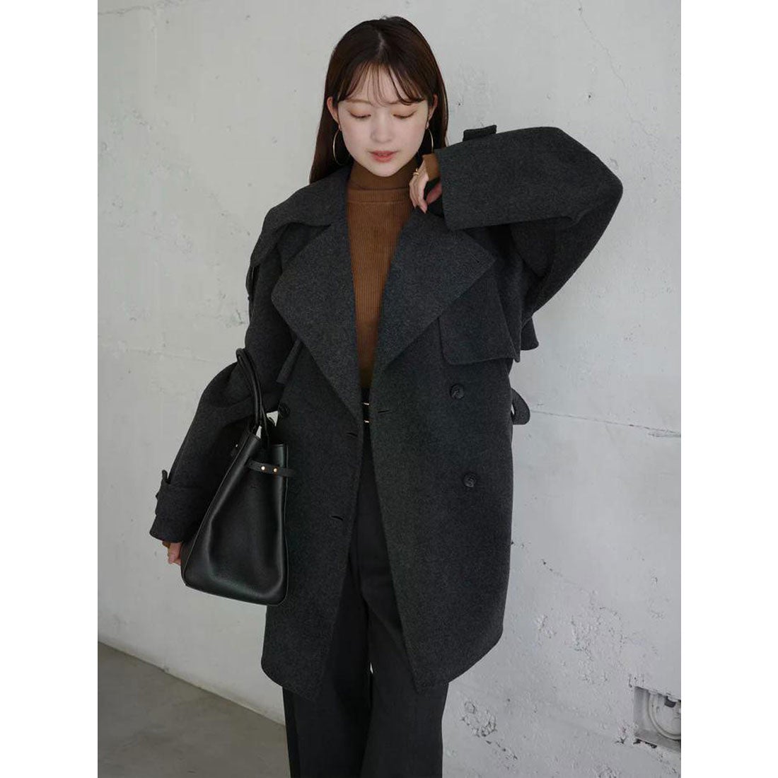 アニュアンス anuans リバーウールミドルトレンチコート （ECRU） -靴