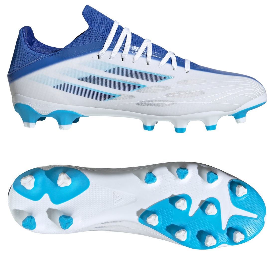 adidas アディダス エックス スピードフロー.2 HG/AG(ホワイト×ブルー