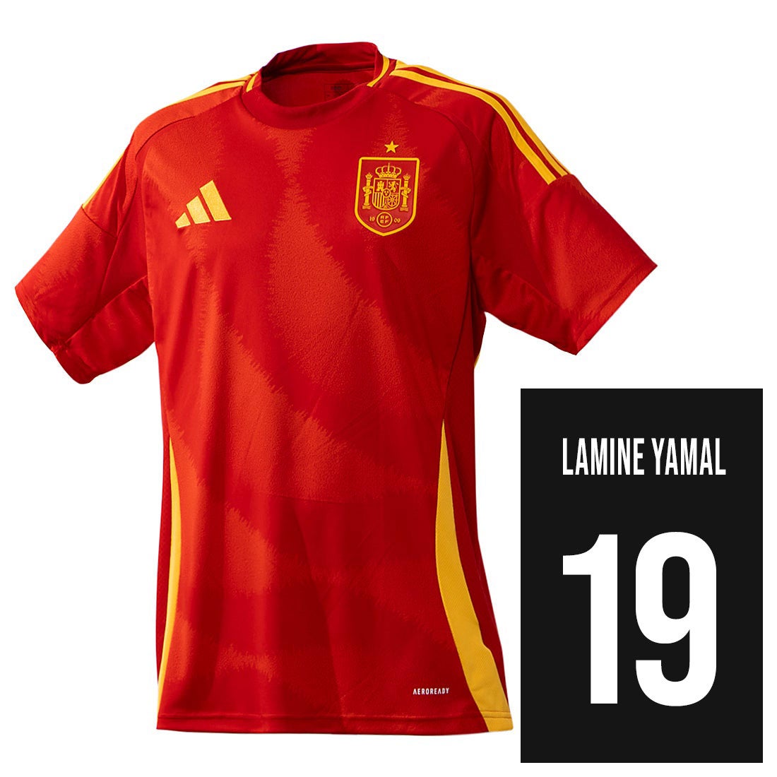 adidas スペイン代表 2024 ユニフォーム ホーム 半袖 レプリカ #19