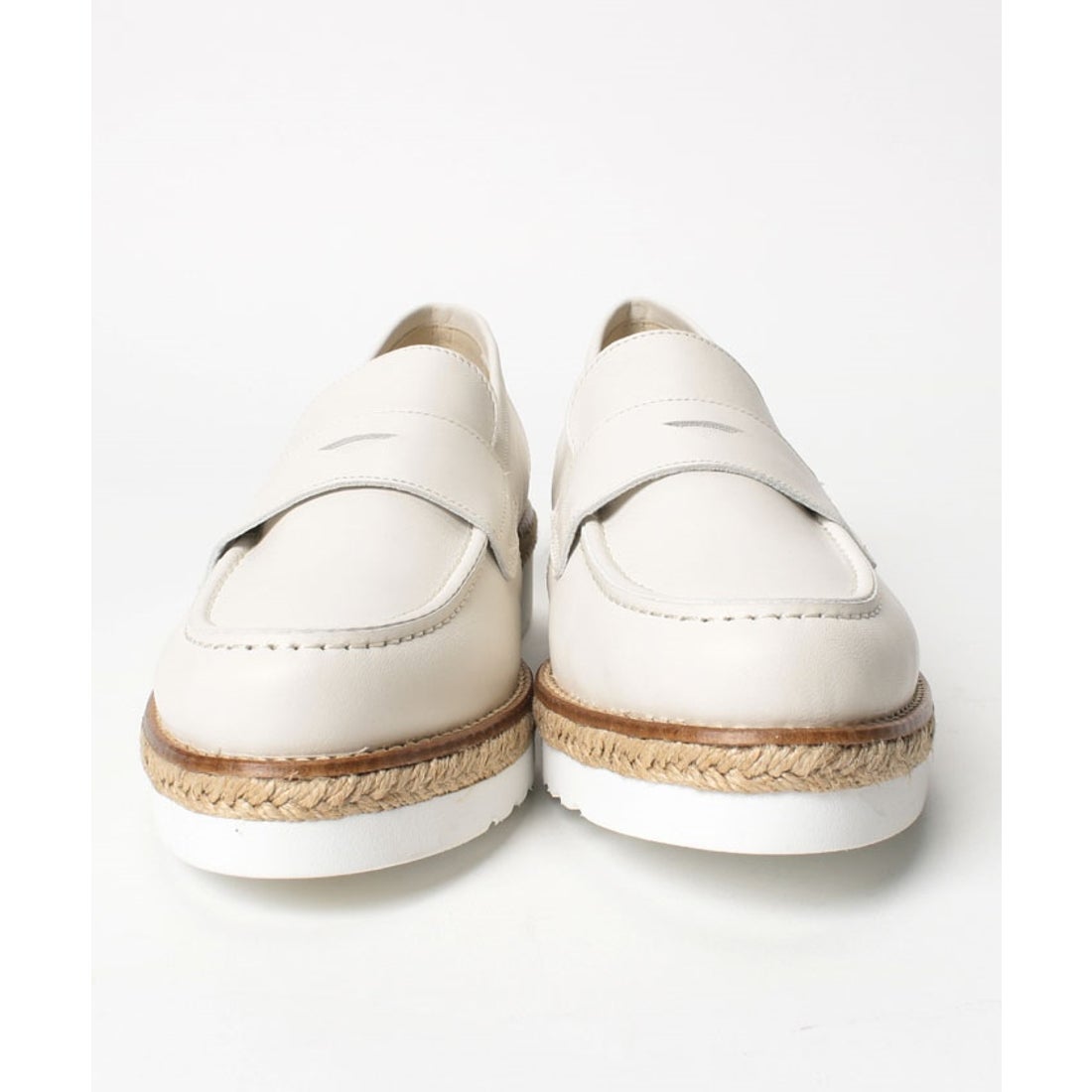 ボントレ BONTRE ジュート厚底コインローファー （ブラック） -waja